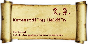 Keresztény Helén névjegykártya